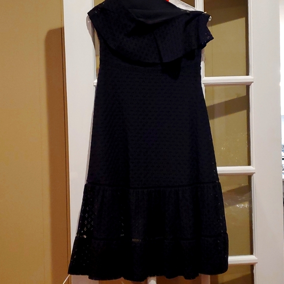 Dresses & Skirts - Banana Republic 1 shoulder eyelet dress